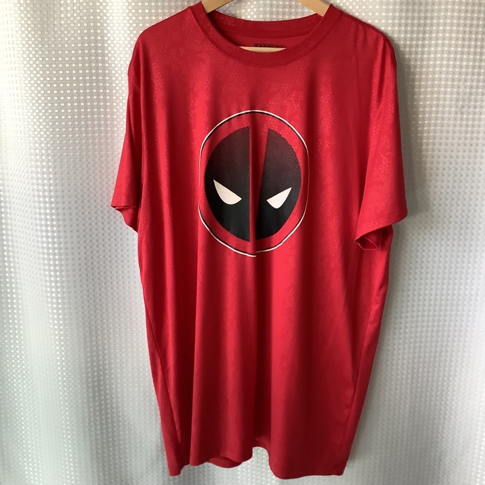 Marvel Deadpool T-Shirt Short Sleeve Red‎ Polyester 3X
